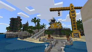 Screenshot of the Minecraft Bedrock Marketplace product Lucky Block: City Survival created by Tetrascape.