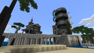 Screenshot of the Minecraft Bedrock Marketplace product Lucky Block: City Survival created by Tetrascape.