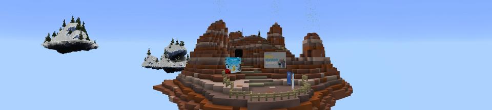 Panorama of the Minecraft Bedrock Marketplace product Lucky Skyblock Infinity created by Tetrascape.