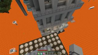 Screenshot of the Minecraft Bedrock Marketplace product Parkour City: Lava Rising created by Tetrascape.