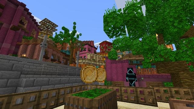 Screenshot of the Minecraft Bedrock Marketplace product Parkour City 2 created by Tetrascape.