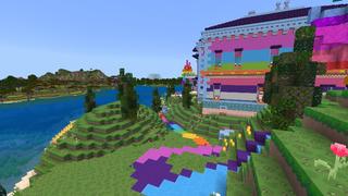 Screenshot of the Minecraft Bedrock Marketplace product Rainbow Mansion created by Tetrascape.