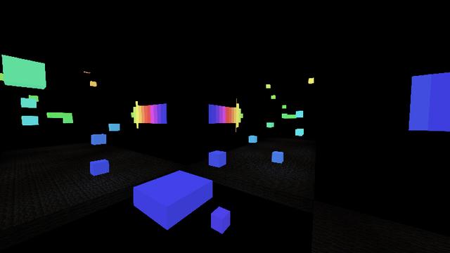 Screenshot of the Minecraft Bedrock Marketplace product Rainbow Parkour created by Tetrascape.