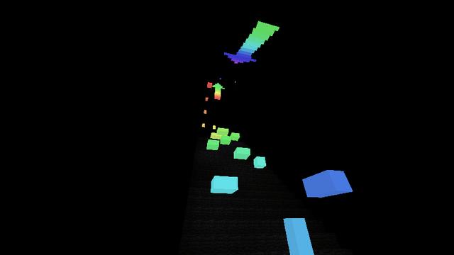Screenshot of the Minecraft Bedrock Marketplace product Rainbow Parkour created by Tetrascape.