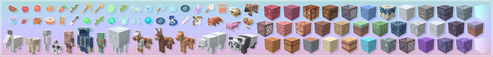 Panorama of the Minecraft Bedrock Marketplace product Serenity: Pastel Paradise created by Tetrascape.