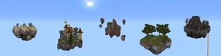 Panorama of the Minecraft Bedrock Marketplace product Skyblock Plus 3 created by Tetrascape.
