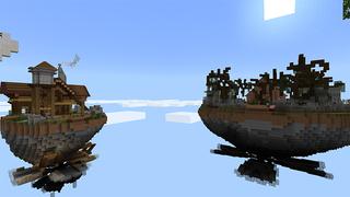 Screenshot of the Minecraft Bedrock Marketplace product Steampunk Skyblock created by Tetrascape.