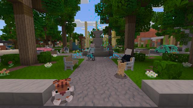 Screenshot of the Minecraft Bedrock Marketplace product Themed Furniture: Sunny Acres created by Tetrascape.