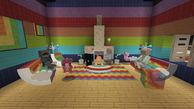Screenshot of the Minecraft Bedrock Marketplace product Themed Furniture: Sunny Acres created by Tetrascape.