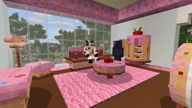 Screenshot of the Minecraft Bedrock Marketplace product Themed Furniture Add-On created by Tetrascape.