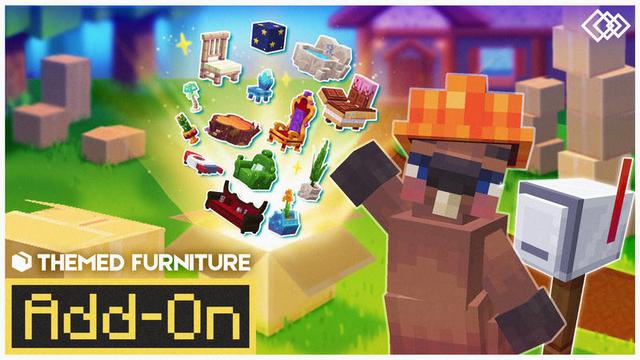 Thumbnail of the Minecraft Bedrock Marketplace product Themed Furniture Add-On created by Tetrascape.