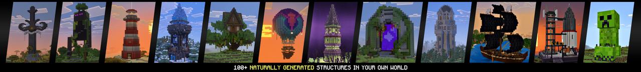 100+ Structures Add-On by The Craft Stars | CHUNK - Minecraft Bedrock ...