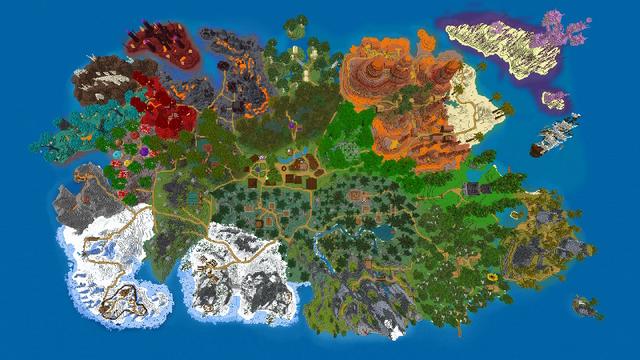 Screenshot of the Minecraft Bedrock Marketplace product 30+ Biomes - Hardcore World created by The Craft Stars.