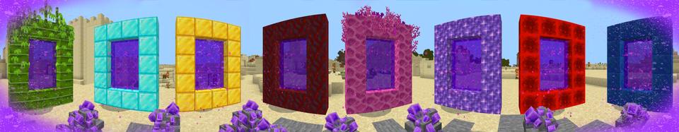 Panorama of the Minecraft Bedrock Marketplace product 70+ Portals created by The Craft Stars.