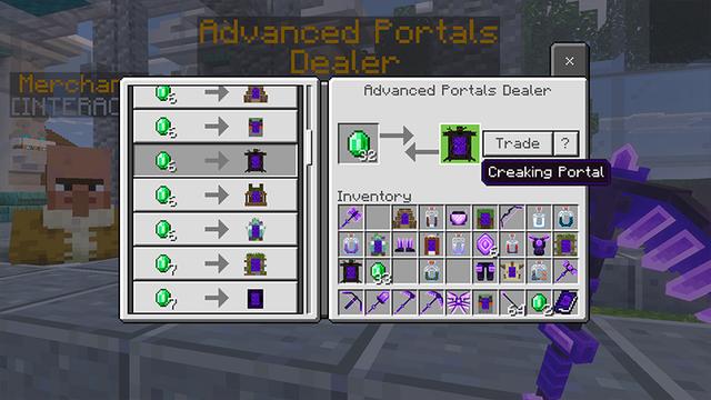 Screenshot of the Minecraft Bedrock Marketplace product 85+ Portals created by The Craft Stars.