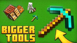 Thumbnail of the Minecraft Bedrock Marketplace product Bigger Tools created by The Craft Stars.