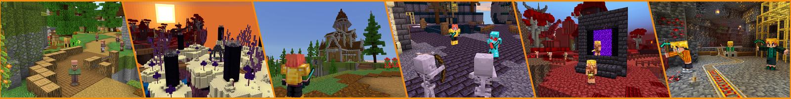 Panorama of the Minecraft Bedrock Marketplace product Biome Sky Islands created by The Craft Stars.