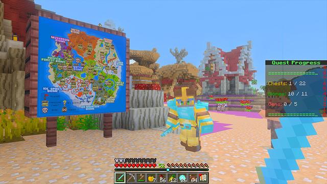 Screenshot of the Minecraft Bedrock Marketplace product Biome Survival - Mash-Up created by The Craft Stars.