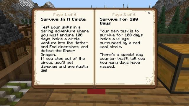 Screenshot of the Minecraft Bedrock Marketplace product CANT LEAVE THE CIRCLE SURVIVAL created by The Craft Stars.