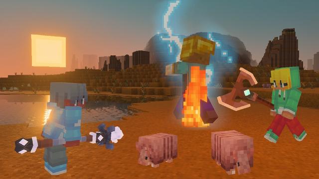 Screenshot of the Minecraft Bedrock Marketplace product Combine Weapons Add-On created by The Craft Stars.