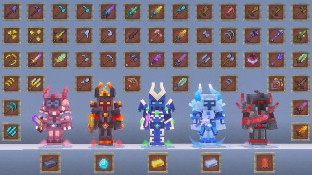 Screenshot of the Minecraft Bedrock Marketplace product Combine Weapons Add-On created by The Craft Stars.
