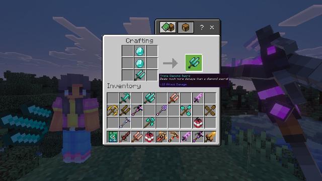 Screenshot of the Minecraft Bedrock Marketplace product Combine Weapons Add-On created by The Craft Stars.