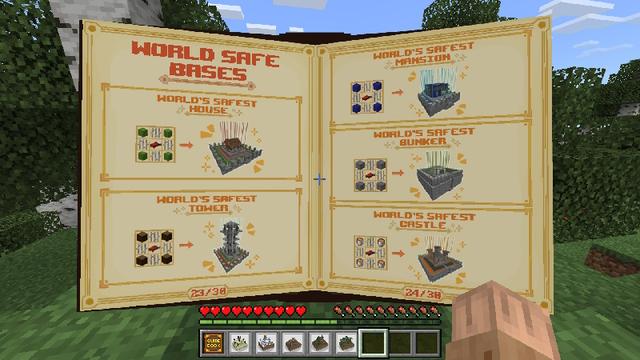 Screenshot of the Minecraft Bedrock Marketplace product Craftable Bases created by The Craft Stars.