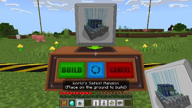 Screenshot of the Minecraft Bedrock Marketplace product Craftable Bases created by The Craft Stars.