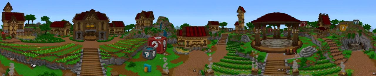 Panorama of the Minecraft Bedrock Marketplace product Craftable Lucky Block created by The Craft Stars.