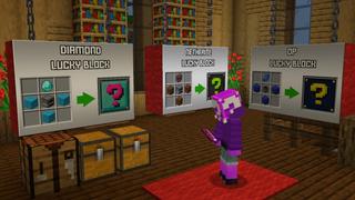 Screenshot of the Minecraft Bedrock Marketplace product Craftable Lucky Block created by The Craft Stars.