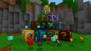 Screenshot of the Minecraft Bedrock Marketplace product Craftable Lucky Block created by The Craft Stars.