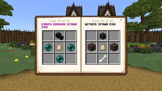 Screenshot of the Minecraft Bedrock Marketplace product Craftable Spawn Eggs created by The Craft Stars.