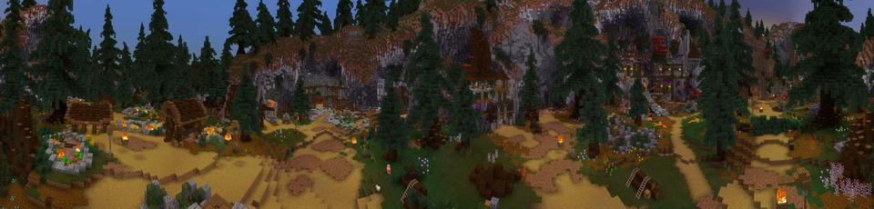 Panorama of the Minecraft Bedrock Marketplace product Cursed Mines created by The Craft Stars.