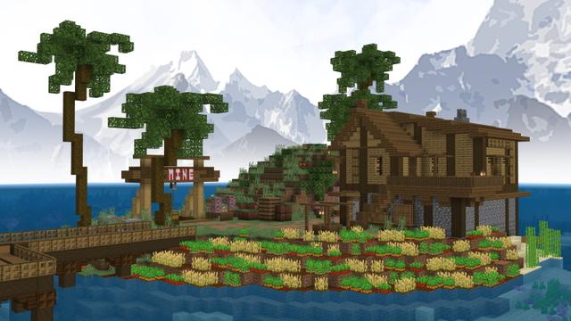 Screenshot of the Minecraft Bedrock Marketplace product Custom Skies created by The Craft Stars.