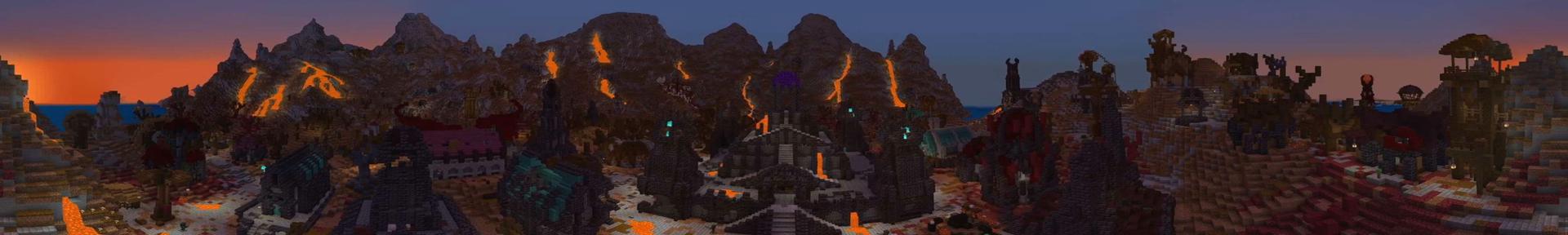 Panorama of the Minecraft Bedrock Marketplace product Dark Temple created by The Craft Stars.