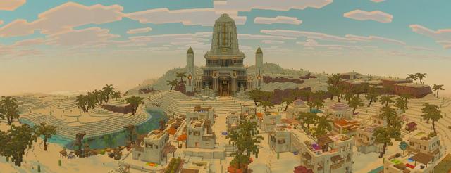 Panorama of the Minecraft Bedrock Marketplace product Desert Temple created by The Craft Stars.