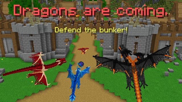 Screenshot of the Minecraft Bedrock Marketplace product Dragon Siege Bunker! created by The Craft Stars.