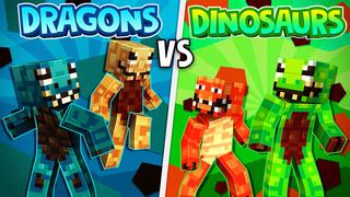 Thumbnail of the Minecraft Bedrock Marketplace product Dragons vs Dinosaurs created by The Craft Stars.
