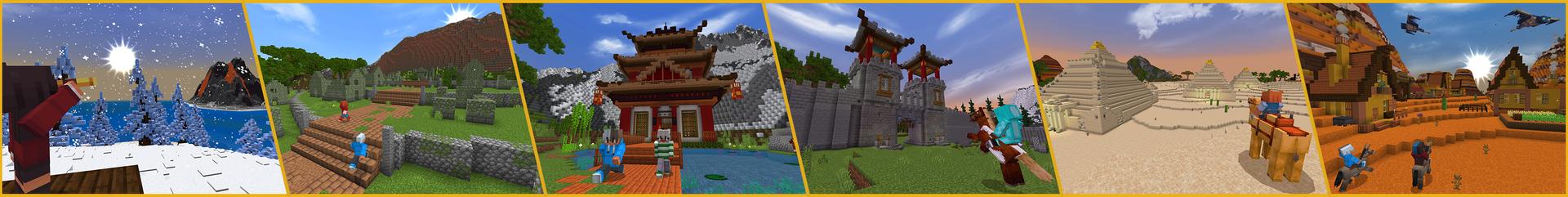 Panorama of the Minecraft Bedrock Marketplace product Earth Survival created by The Craft Stars.