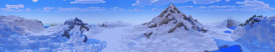 Panorama of the Minecraft Bedrock Marketplace product Extreme Survival - Antarctica created by The Craft Stars.