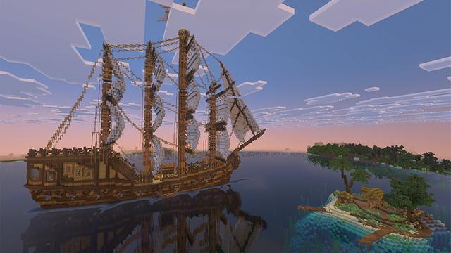 Screenshot of the Minecraft Bedrock Marketplace product Extreme Survival: Battleship created by The Craft Stars.