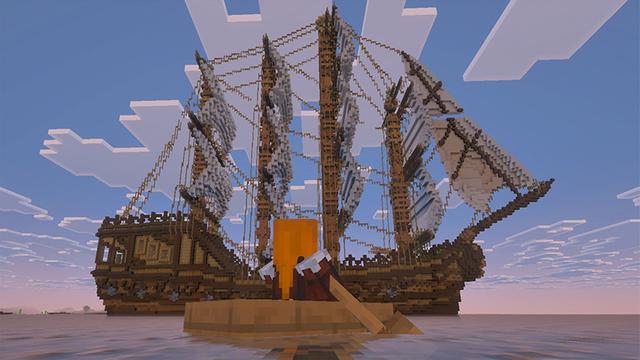 Screenshot of the Minecraft Bedrock Marketplace product Extreme Survival: Battleship created by The Craft Stars.