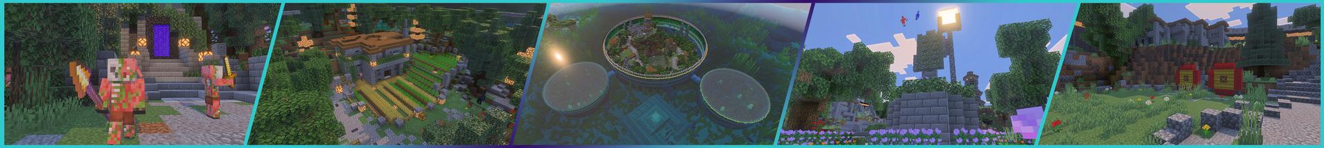 Panorama of the Minecraft Bedrock Marketplace product Extreme Survival : Ocean Fortress created by The Craft Stars.