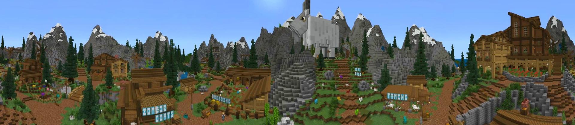 Panorama of the Minecraft Bedrock Marketplace product Fainting Goats created by The Craft Stars.