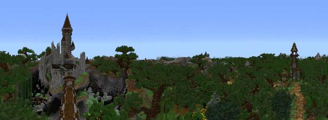 Panorama of the Minecraft Bedrock Marketplace product Forbidden Castle created by The Craft Stars.