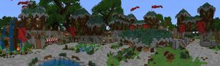 Panorama of the Minecraft Bedrock Marketplace product Forbidden Fortress created by The Craft Stars.