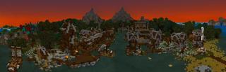 Panorama of the Minecraft Bedrock Marketplace product Haunted River created by The Craft Stars.