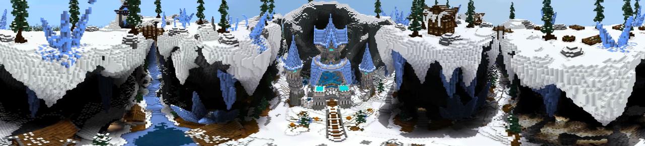 Panorama of the Minecraft Bedrock Marketplace product Haunted Winter Castle created by The Craft Stars.