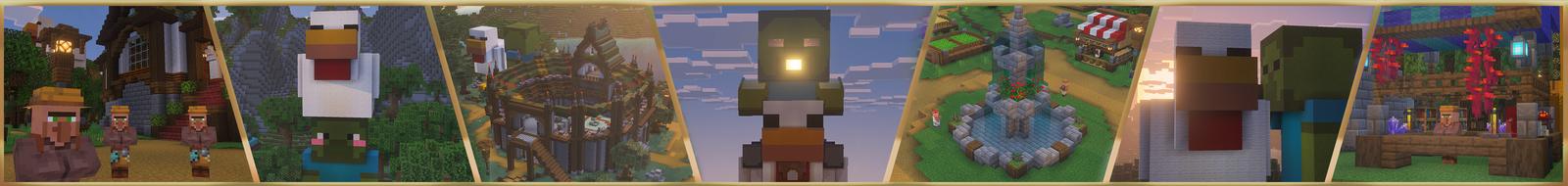 Panorama of the Minecraft Bedrock Marketplace product How To Live In Chicken Jockey? created by The Craft Stars.