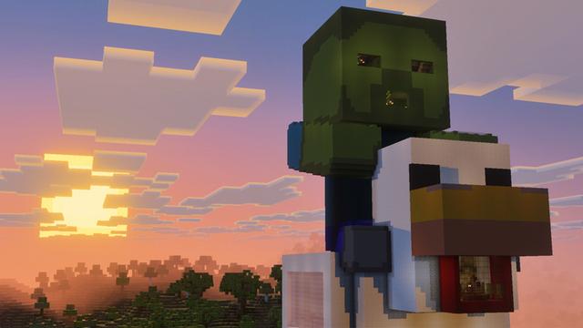 Screenshot of the Minecraft Bedrock Marketplace product How To Live In Chicken Jockey? created by The Craft Stars.